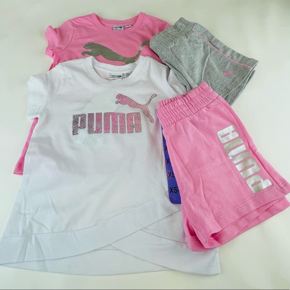 Puma Other - PUMA Girls 4 Piece Set Pink & White